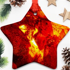 Bernstein Burning Stone Gem Star Ornament (two Sides) by Pakrebo