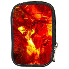 Bernstein Burning Stone Gem Compact Camera Leather Case by Pakrebo