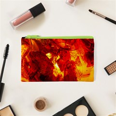 Bernstein Burning Stone Gem Cosmetic Bag (xs) by Pakrebo