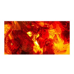 Bernstein Burning Stone Gem Satin Wrap by Pakrebo