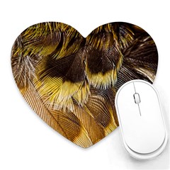 Wing Feather Bird Animal World Heart Mousepads by Pakrebo