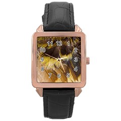 Wing Feather Bird Animal World Rose Gold Leather Watch  by Pakrebo