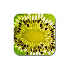 Kiwi Vitamins Eat Fresh Healthy Rubber Square Coaster (4 Pack)  by Pakrebo