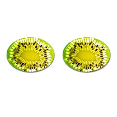 Kiwi Vitamins Eat Fresh Healthy Cufflinks (oval) by Pakrebo