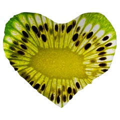 Kiwi Vitamins Eat Fresh Healthy Large 19  Premium Heart Shape Cushions by Pakrebo