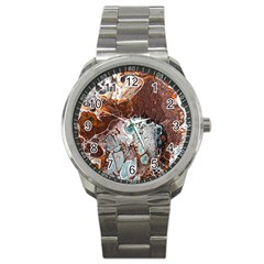 Paint Acrylic Paint Art Colorful Sport Metal Watch by Pakrebo