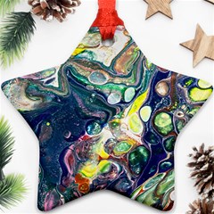 Paint Acrylic Paint Art Colorful Star Ornament (two Sides) by Pakrebo