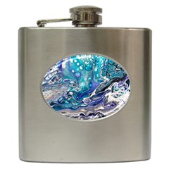 Paint Acrylic Paint Art Colorful Hip Flask (6 Oz) by Pakrebo