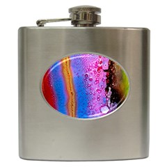 Art Abstract Background Color Hip Flask (6 Oz) by Pakrebo