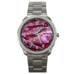 Paint Acrylic Paint Art Colorful Sport Metal Watch by Pakrebo