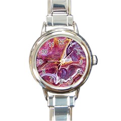 Paint Acrylic Paint Art Colorful Round Italian Charm Watch by Pakrebo