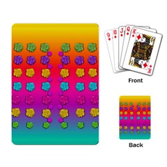 Roses In  Stunning Rainbows Playing Cards Single Design by pepitasart