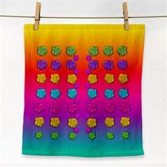 Roses In  Stunning Rainbows Face Towel by pepitasart