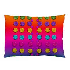 Roses In  Stunning Rainbows Pillow Case by pepitasart