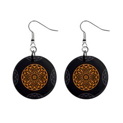 Background Design Pattern Tile Mini Button Earrings