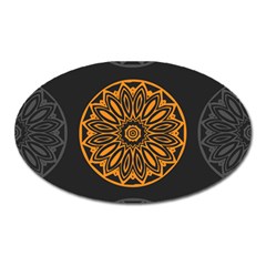 Background Design Pattern Tile Oval Magnet by Mariart