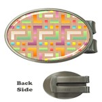 Abstract Background Colorful Money Clips (Oval)  Front