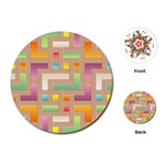 Abstract Background Colorful Playing Cards (Round) Front