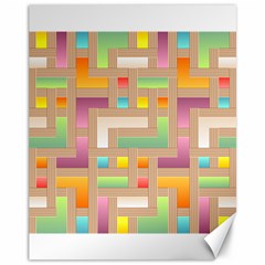 Abstract Background Colorful Canvas 11  X 14 