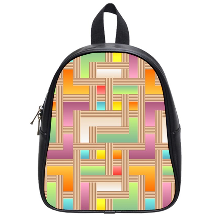 Abstract Background Colorful School Bag (Small)