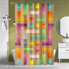 Abstract Background Colorful Shower Curtain 48  X 72  (small) 