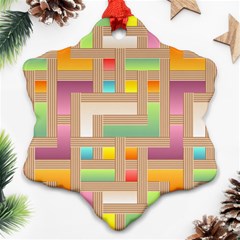 Abstract Background Colorful Snowflake Ornament (two Sides)