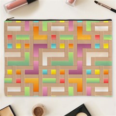 Abstract Background Colorful Cosmetic Bag (xxxl) by HermanTelo