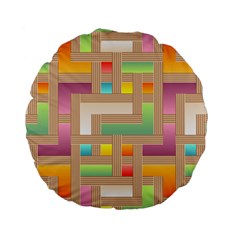 Abstract Background Colorful Standard 15  Premium Round Cushions