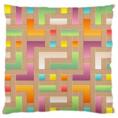 Abstract Background Colorful Large Flano Cushion Case (two Sides)