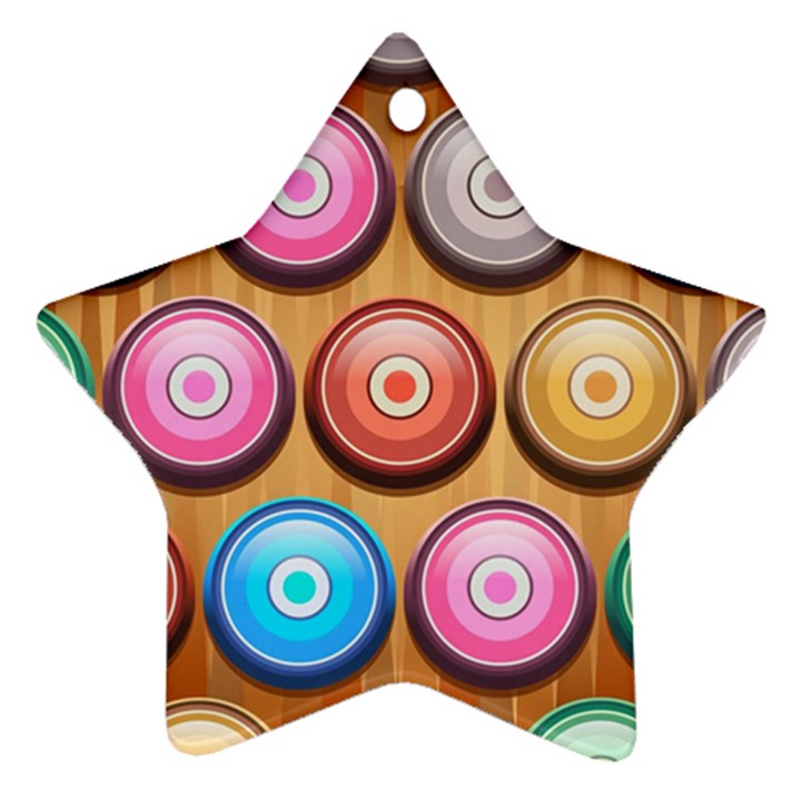 Background Colorful Abstract Brown Ornament (Star)