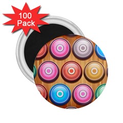 Background Colorful Abstract Brown 2 25  Magnets (100 Pack)  by HermanTelo