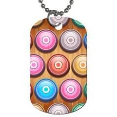 Background Colorful Abstract Brown Dog Tag (two Sides)