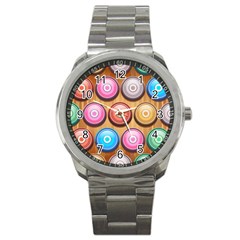 Background Colorful Abstract Brown Sport Metal Watch by HermanTelo