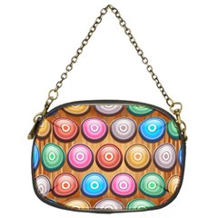 Background Colorful Abstract Brown Chain Purse (two Sides)