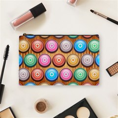 Background Colorful Abstract Brown Cosmetic Bag (medium)