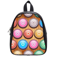 Background Colorful Abstract Brown School Bag (small)