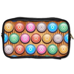 Background Colorful Abstract Brown Toiletries Bag (one Side)