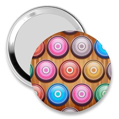 Background Colorful Abstract Brown 3  Handbag Mirrors by HermanTelo