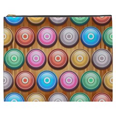 Background Colorful Abstract Brown Cosmetic Bag (xxxl) by HermanTelo