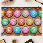 Background Colorful Abstract Brown Cosmetic Bag (XXXL) Back