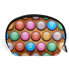 Background Colorful Abstract Brown Accessory Pouch (large)