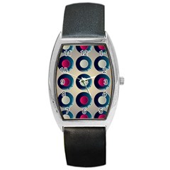 Background Colorful Abstract Barrel Style Metal Watch