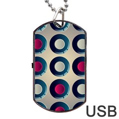 Background Colorful Abstract Dog Tag Usb Flash (two Sides)