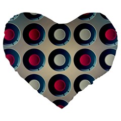 Background Colorful Abstract Large 19  Premium Heart Shape Cushions by HermanTelo