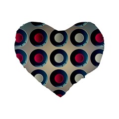 Background Colorful Abstract Standard 16  Premium Flano Heart Shape Cushions