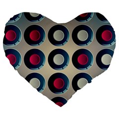 Background Colorful Abstract Large 19  Premium Flano Heart Shape Cushions