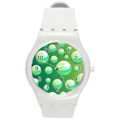 Background Colorful Abstract Circle Round Plastic Sport Watch (m) by HermanTelo