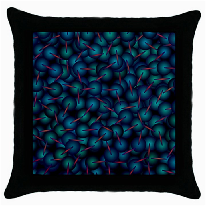 Background Abstract Textile Design Throw Pillow Case (Black)