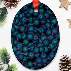 Background Abstract Textile Design Oval Ornament (two Sides)