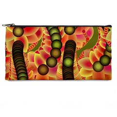 Abstract Background Digital Green Pencil Cases